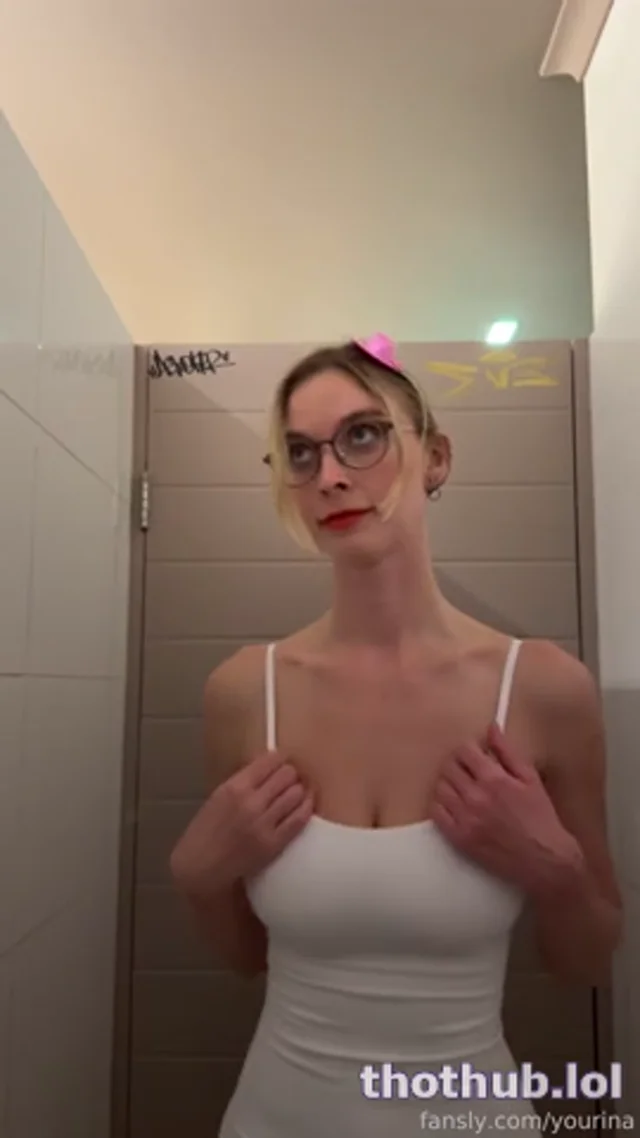 Yourina nude public restroom