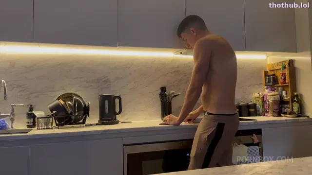 Yasmina Khan and brady bud in the kitchen