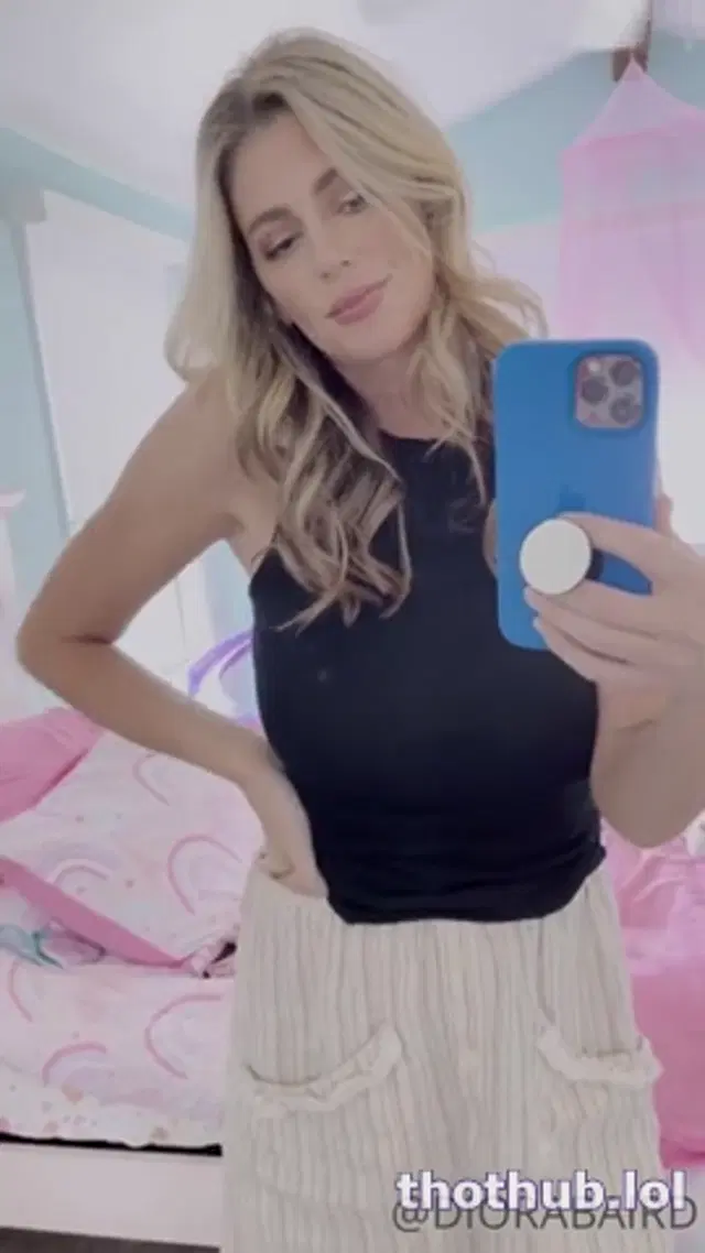 Diora Baird nude mirror selfie and strip