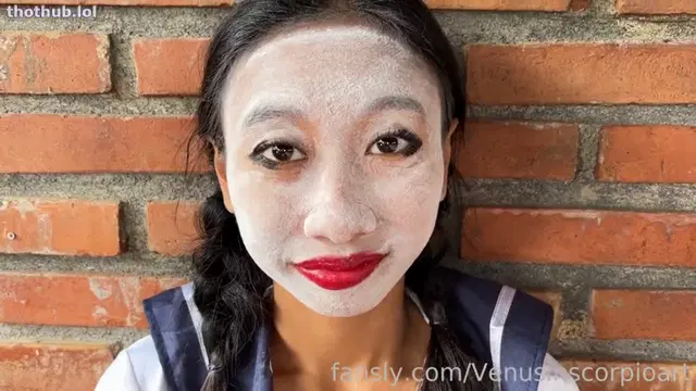 VENUSINSCORPIOART PETITE ASIAN WITN BIG WHITE COCK 1
