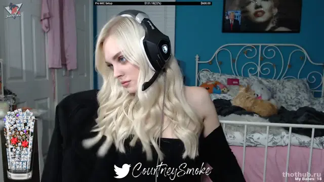 Courtney Smoke Bends Over on Stream