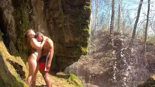 Lena Paul Fucked Near A Waterfall