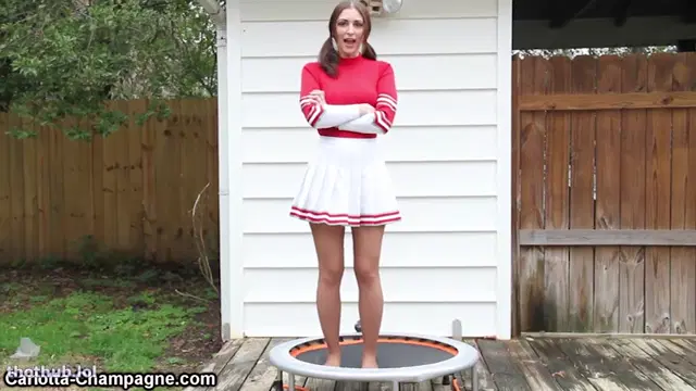 Carlotta Champagne – Cheerleader Trampoline
