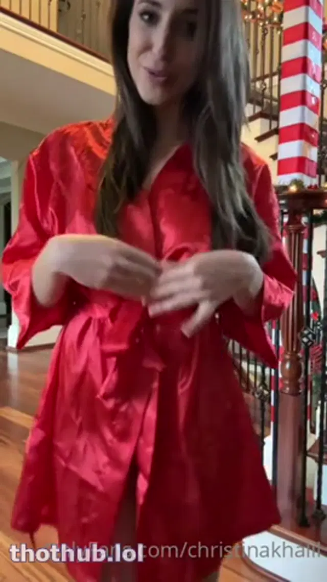 Christina Khalil Christmas 22 Slingkini Try On