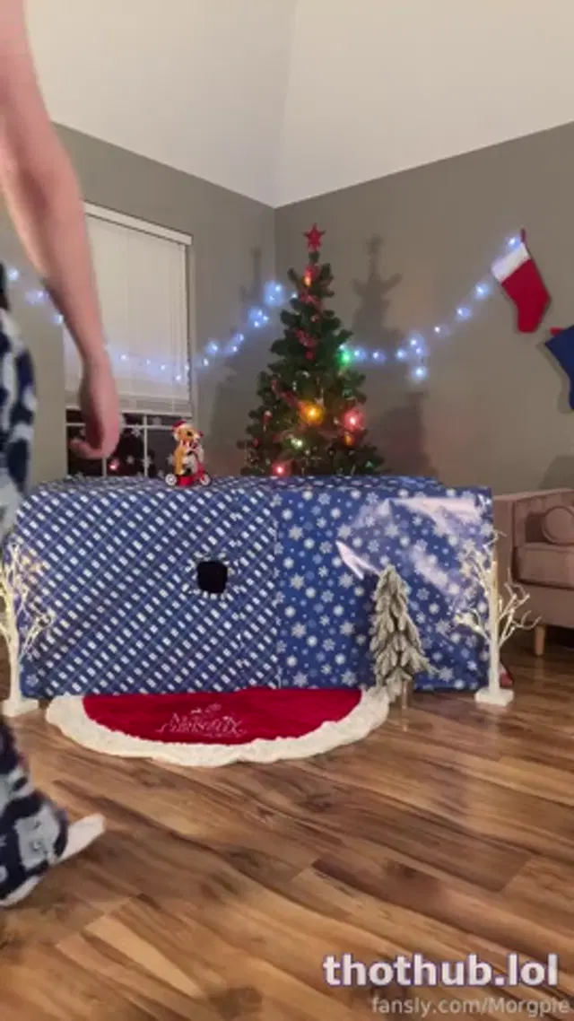 Morgpie – Christmas gloryhole BJ and masturbation (New Guy)