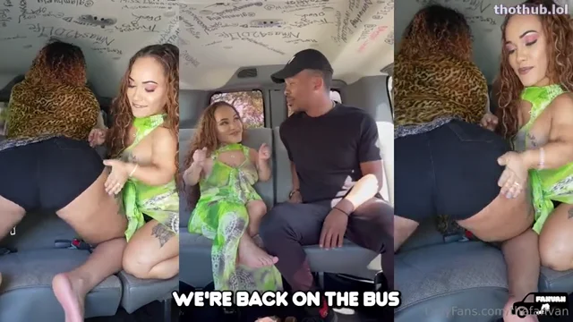 Tanyatehanna returns to the van with a friend