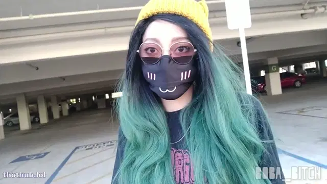 Boba_Bitch Fingering in a Public Parking Garage
