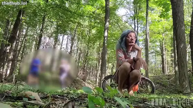 Boba_bitch tease in the woods