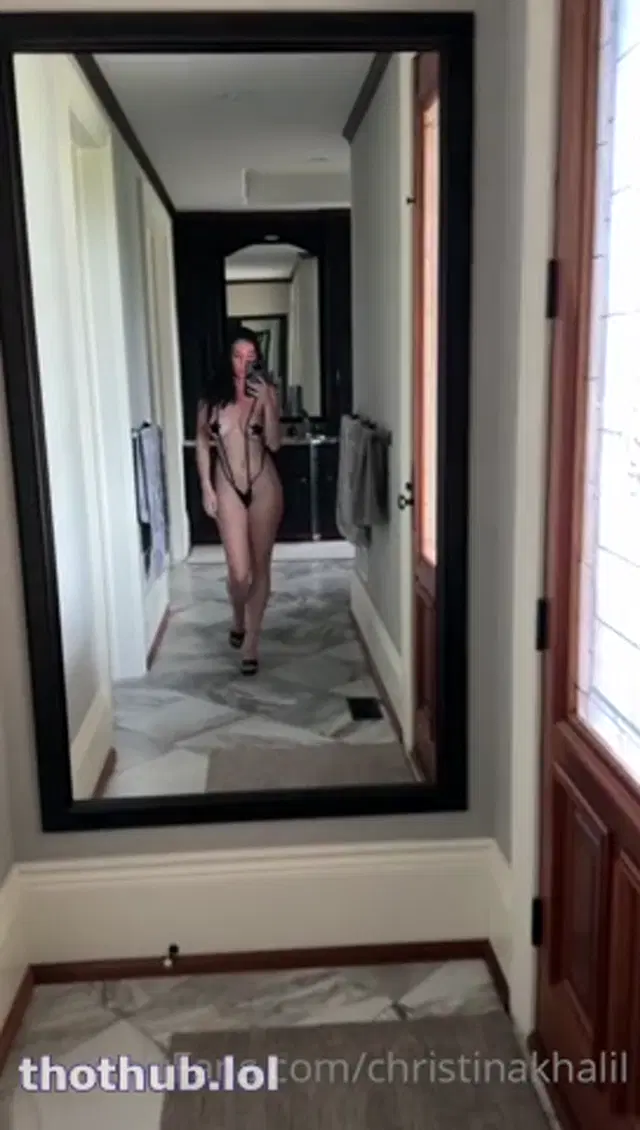 Christina Khalil Slingkini pasties mirror selfie
