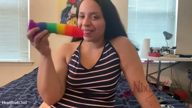 Nixlynka Only Fans Leak Rainbow Dildo 21-11-2020
