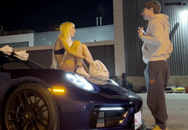 Waifumiia x JakeGeleto Onlyfans – Public fuck on new porsche