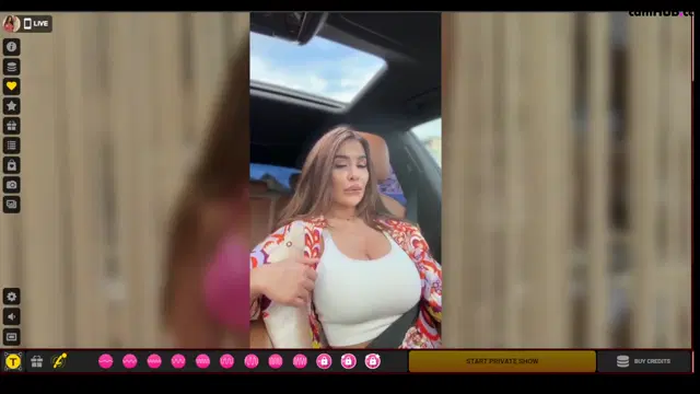 ReynaGomes plays with herself for tips in her car