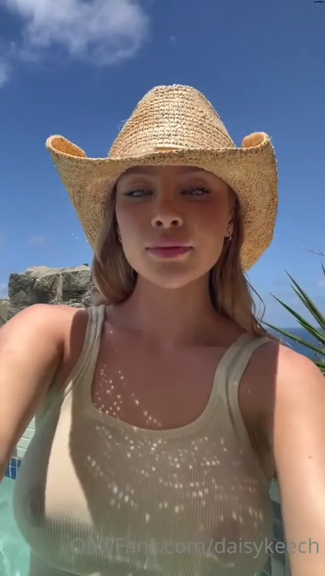 Watch Daisy Keech Pool Titty Tease