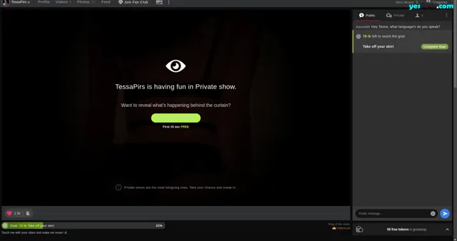 Tessapirs chaturbate 18-May-2025 showed her naked body