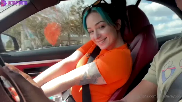 Claire Lavey Gets Horny On The Road Trip