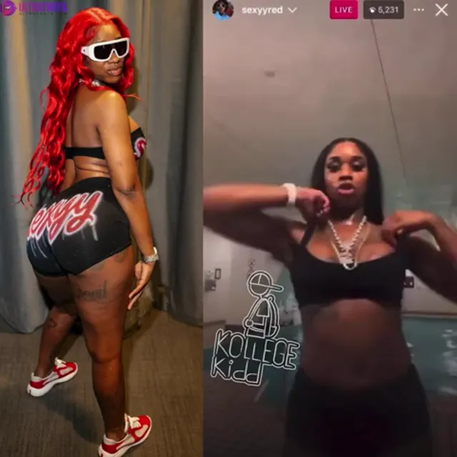 Rapper Sexyy Red Flashing Tits on Instagram Live