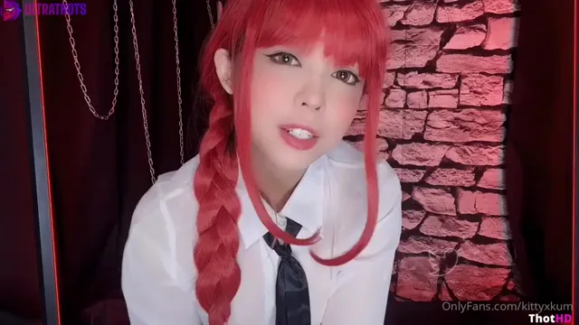 Kittyxkum Chainsaw Man Cosplay With Squirting