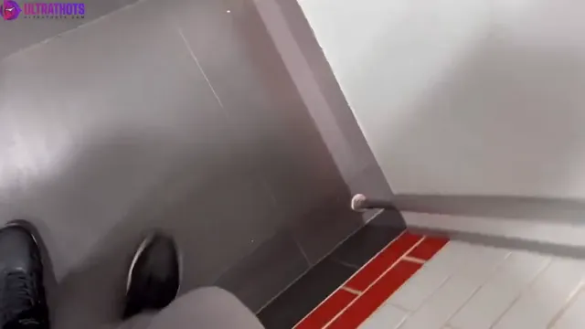 Public Restroom Blowjob with a Mysterious Brunette