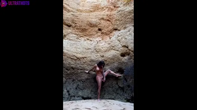 Swedish babe Michelle Svendsen masterbates on a cliff