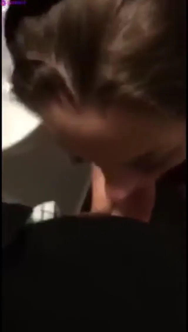 Swedish brunette bathroom blowjob