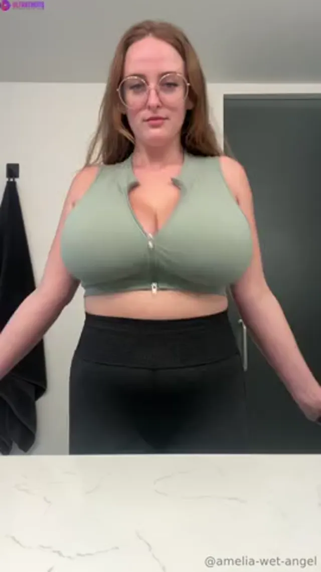 Amelia Wet Angel – Rubbing Big Oily Titties