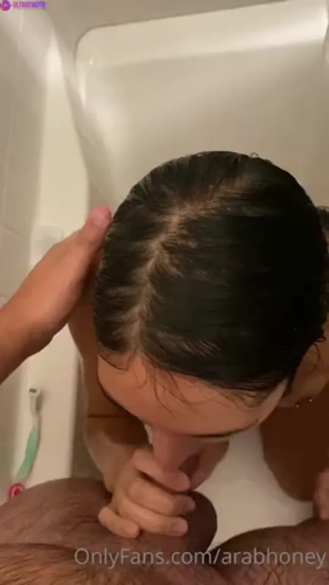 Arab Honey Blowjob In The Bathroom