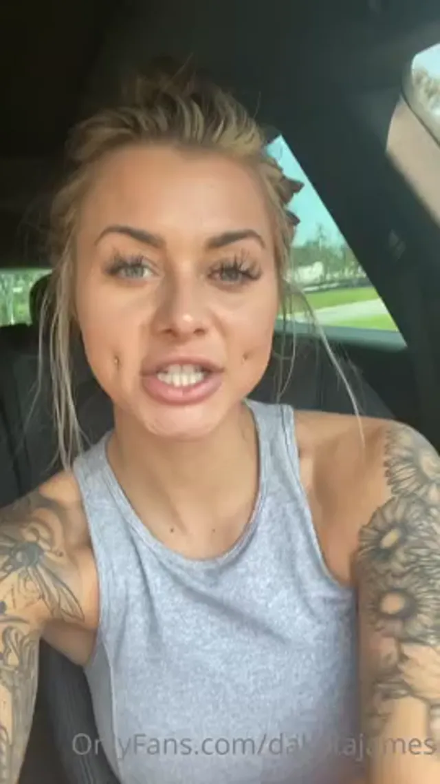 Dakota James completely Nude & Masturbating in car