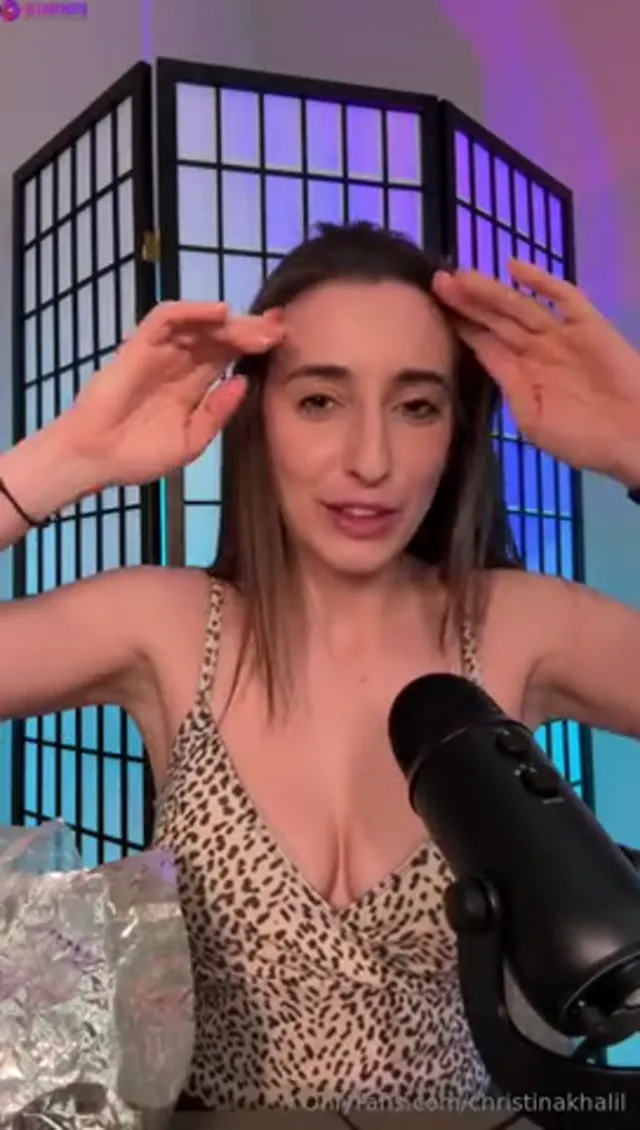 Christina Khalil Sucking on Huge Dildo