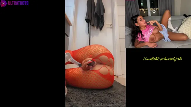 Norwegian Babe Iselin Michelsen dildo riding & pussy play