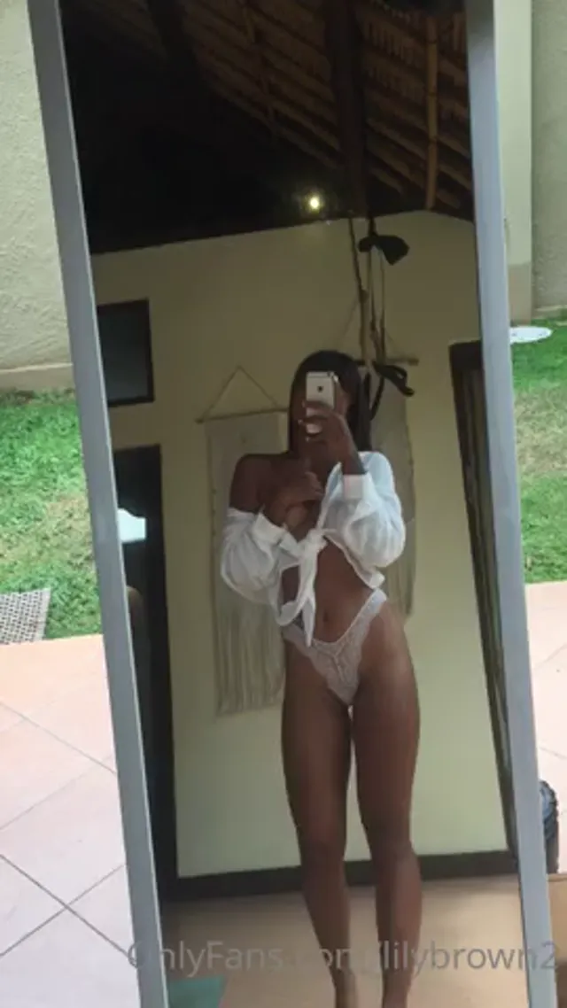 Lilybrown2 Strips In The Mirror