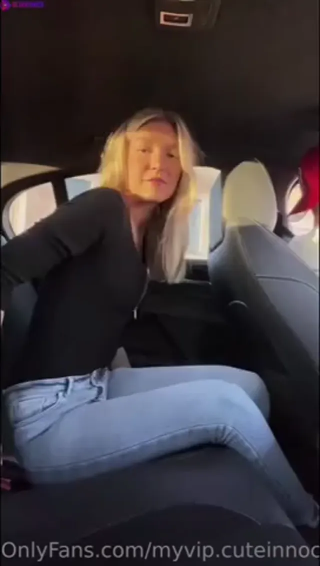 Swedish Cuteinnocent masterbating in car and blowjob
