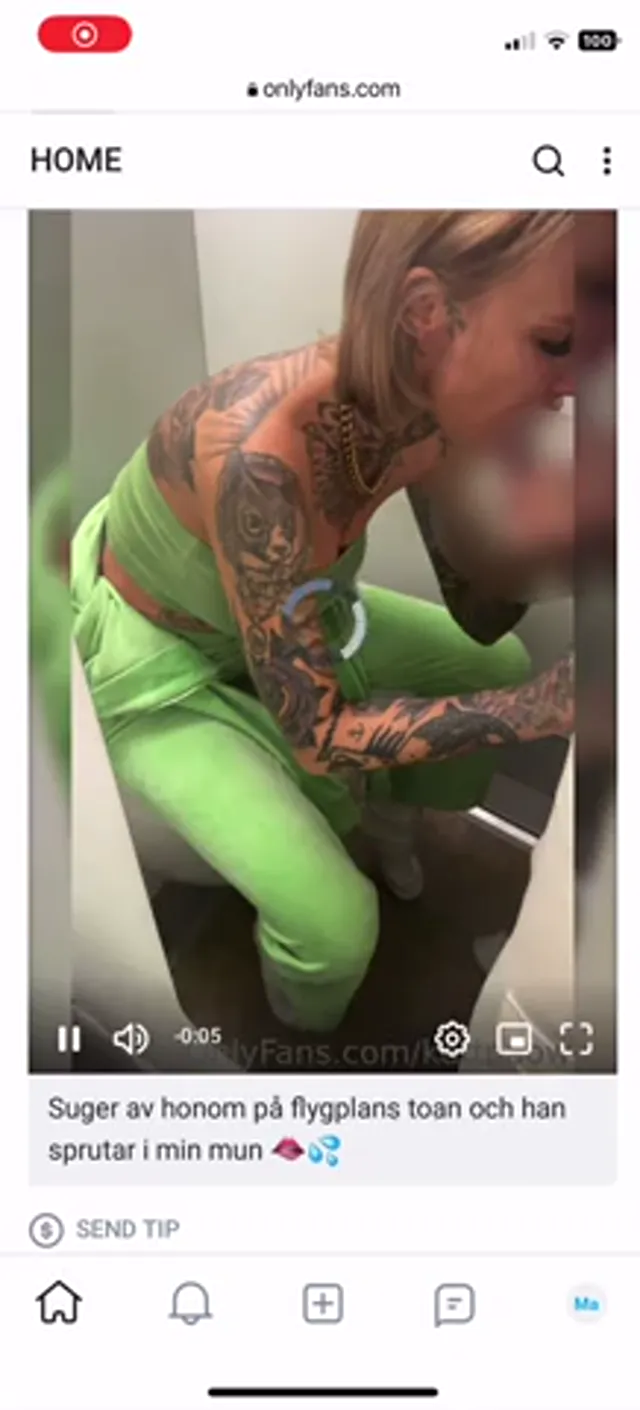 Kattpaow Blowjob in Airport with Cumshot in mouth