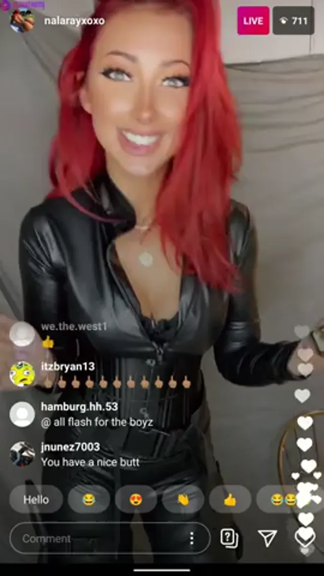 NalaFitness Chatting With Fans in Instagram Livestream