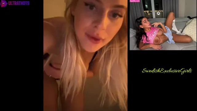 Swedish Big Tits & Ass Blonde Masturbates Her Tight Pussy Liveshow For Fans