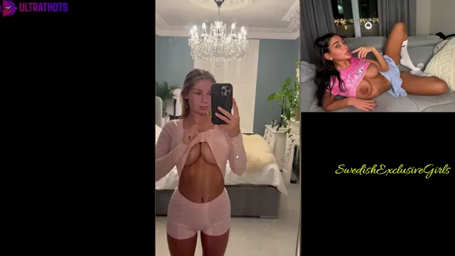 Swedish Thatyoungblonde Filming Her Perfect Big Tits In The Mirror