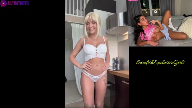 Swedish Beautiful Babe Elin Swede Sexy Birthday Striptease