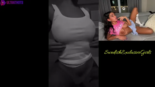 Swedish Babe Cassie Violas Flashing Her Big Tits Slowly In The Dark