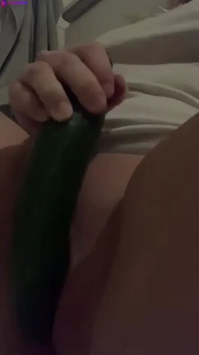 Swedish Milf Testing a Big Cucumber