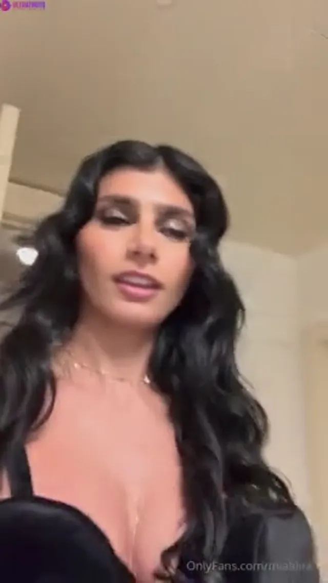 Mia Khalifa Undressing Black Dress Naked Video