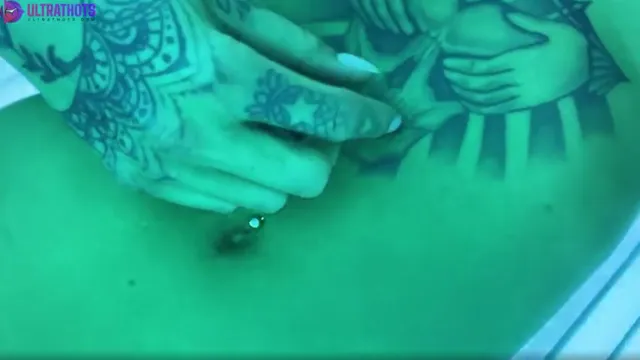 Swedish Camille Snow Fingers Her Tight Pussy At Solarium