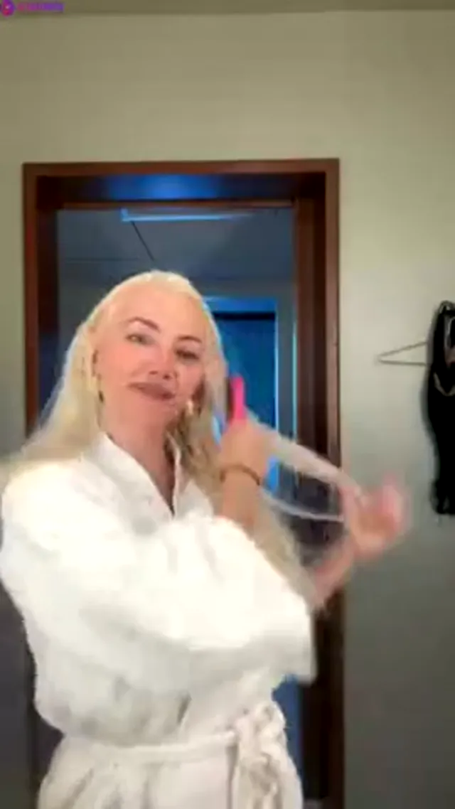 Lindsey Pelas Livestreaming in See Through Outfit