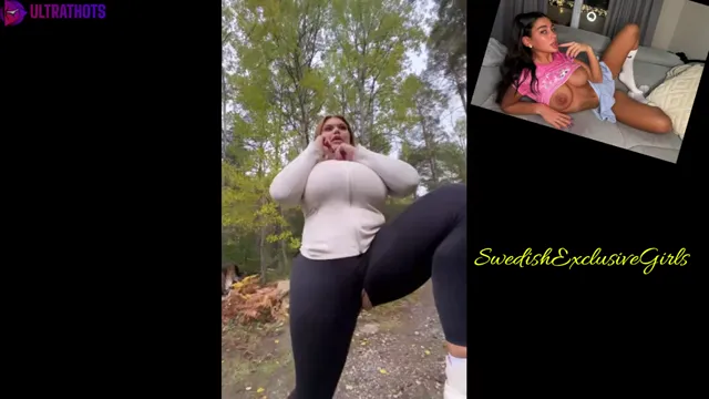 Swedish Bombshell Linnejha Blowjob Tease Outside