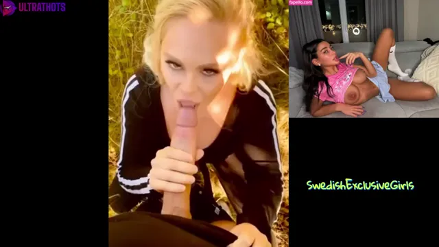 Swedish Blonde Bomshell Laguna Tess Blowjob & Doggy Outside