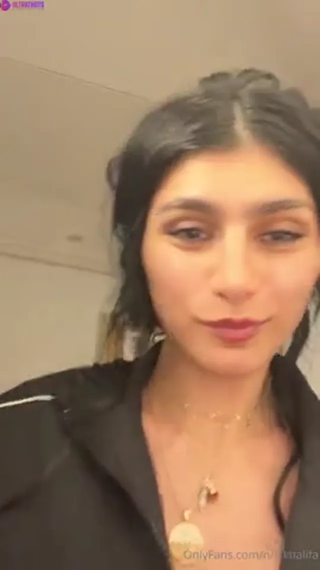 Mia Khalifa Wearing Hot Track Jacket And Stripping Naked