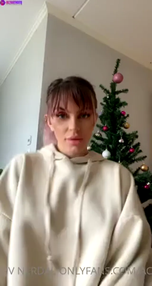 Norwegian Babe Siv Nerdal Flashing Her Big Sexy Tits At X-Mas
