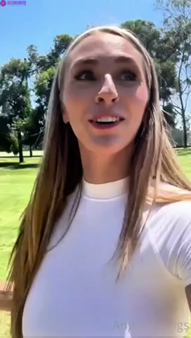 Angel Youngs Hot Slut Squirts On Public Golf Course