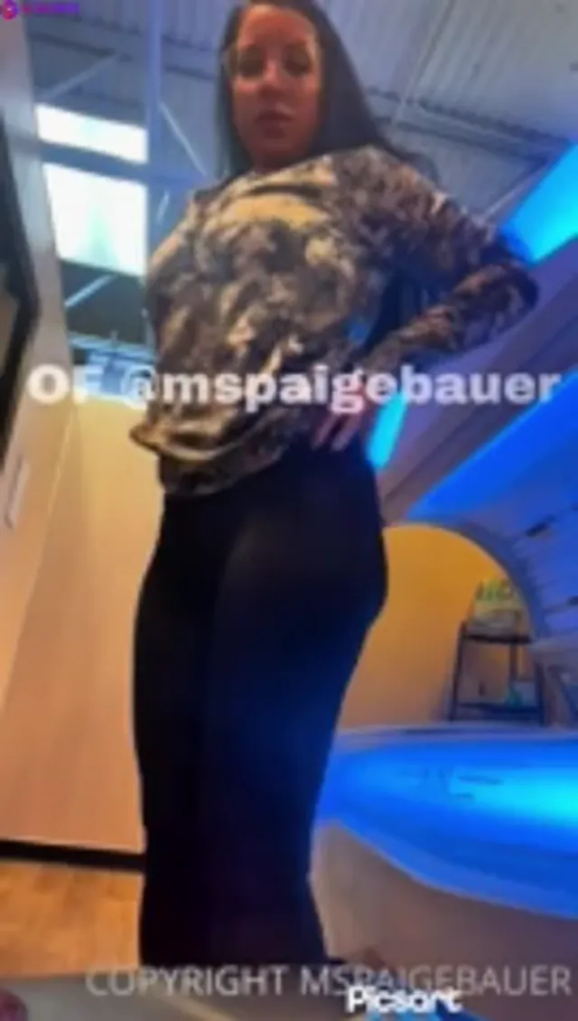 PaigeBauer Fake Tits Tanning Bed Masturbation