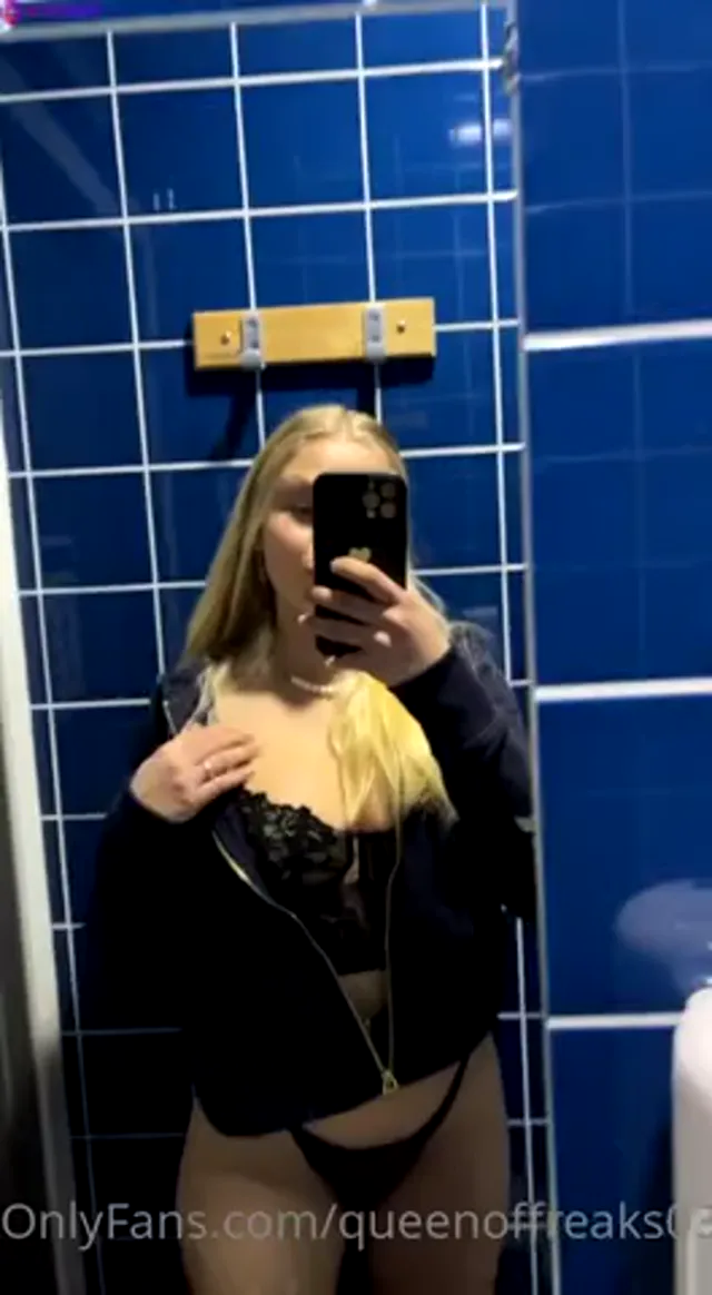 Swedish Babe Emma Wallerstrom  Big Boobs Tease In Bathroom
