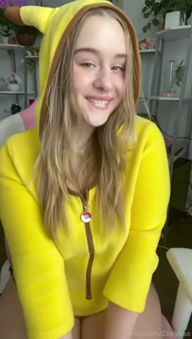 ZoeyUso Pikachu Loves The Taste Of Her Own Cum