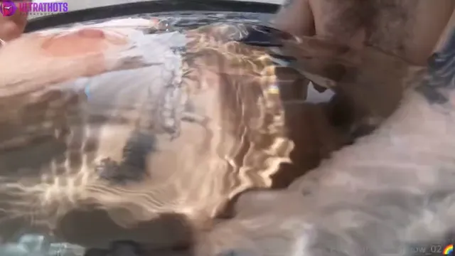 Rainbow fucking in pool